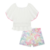 CONJUNTO INFANTIL KUKIÊ BLUSA E SHORTS BORBOLETA - comprar online