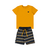 CONJUNTO INFANTIL BG CAMISETA MM E BERMUDA MOLETINHO LISTRADA - comprar online