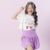 CONJUNTO INFANTIL CAMISETA MM PATINS E SAIA BALONE LILÁS - Cubo Mágico Kids | Moda Infantil - Teen - Bebê