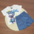 CONJUNTO INFANTIL CAMISETA MM BERMUDA SARJA GOOD VIBES