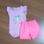 CONJUNTO INFANTIL DE BODY E SHORTS DE MALHA BUNNY CUTE