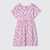 VESTIDO INFANTIL HERING KIDS FLOWERS ROSA