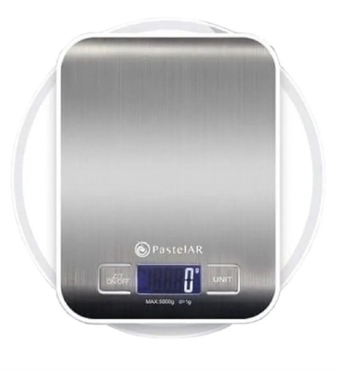 BALANZA DIGITAL PLATEADA PASTELAR (max. 5kg)