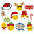 PINCHE PARA  FIESTAS EMOJIS NAVIDEÑOS