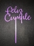 Imagen de TOPPER "FELIZ CUMPLE" CURSIVA PLASTICO 14 x 19cm