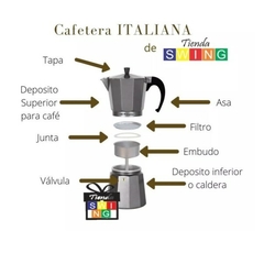 Cafetera Tipo Italiana 9 Pocillos Moka Express - Tienda Swing