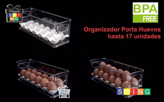 Organizador Porta Huevos Plasutil 10x30x10cm Huevera 17 Unidades en internet