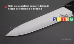 Set X 2 Cuchillo De Cerámica Y Zirconio Mango De Silicona en internet