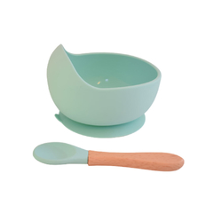 Kit Bowl y Cuchara Silicona - Menta