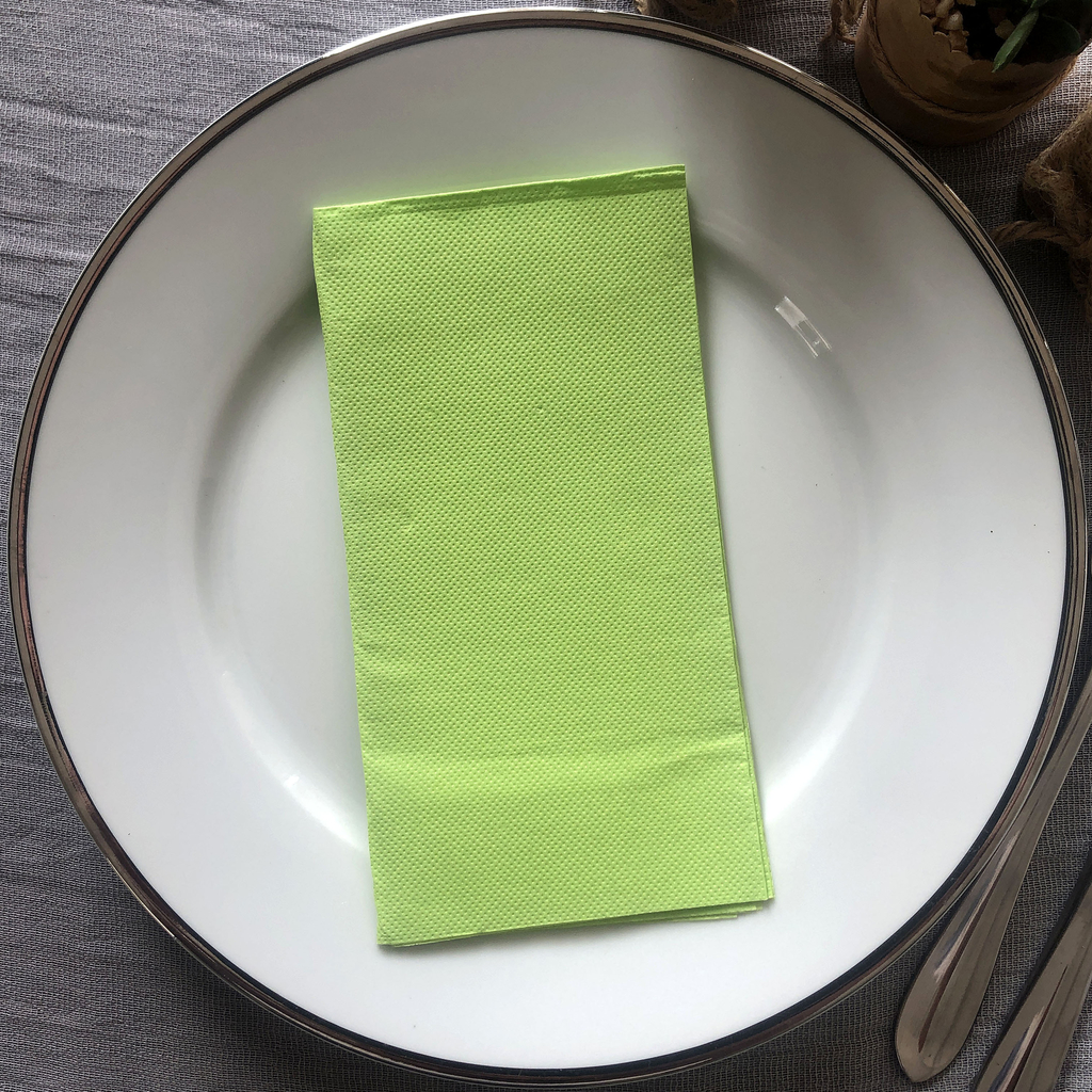 Individuales y servilletas de tela – verde