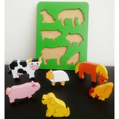 Encaje con Relieve Animales de la Granja - comprar online