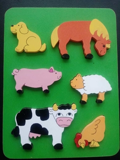 Encaje con Relieve Animales de la Granja