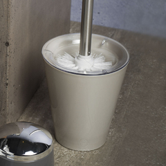Escova Sanitária Com Suporte Para Limpar Vaso Privada Banheiro Ou Cor Bege