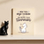 Placa Decorativa 20x25 Frase Pet Gato Gatinho