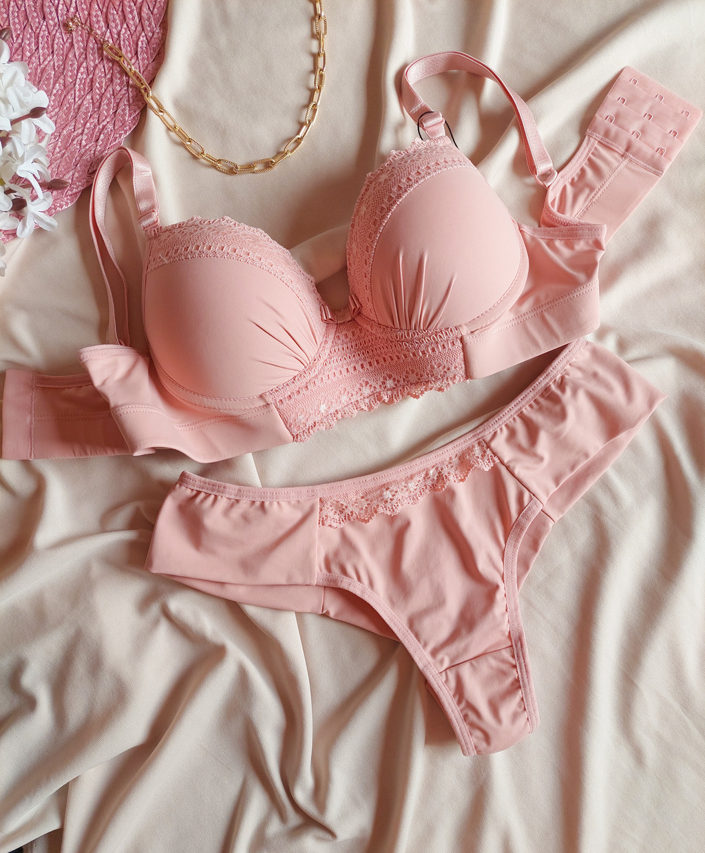 Conjunto de lingerie urbanic rose - Dona pomposa