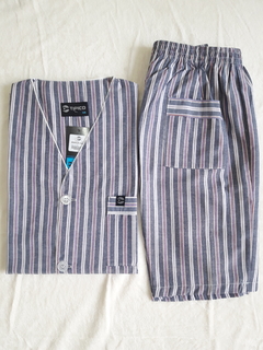 Pijama de hombre camisero mangas cortas pantalón corto - La Casa de los Pijamas