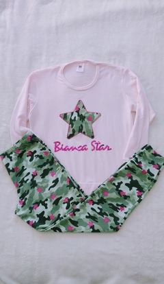 Pijama de nena con apliques de lentejuela - comprar online