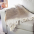 Manta o pie de cama artesanal tejido en telar - tienda online
