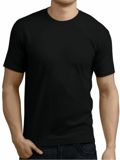 TS1H - T-Shirt negra para hombre 100% PIMA PERUANO ORIGINAL