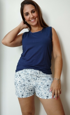 PIJAMA FEMININO VERÃO EM REGATA - ESTAMPA ARABESCO - comprar online