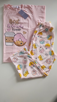 PIJAMA INFANTIL MEIA ESTAÇÃO MENINA - ESTAMPA DONUTS