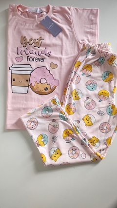 PIJAMA INFANTIL MEIA ESTAÇÃO MENINA - ESTAMPA DONUTS na internet