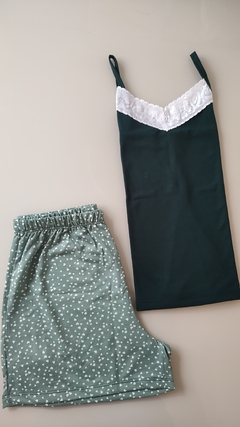 PIJAMA FEMININO VERÃO EM ALCINHA - ESTAMPA MINI CORAÇÕES