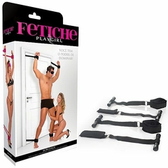 BONDAGE - Kit com 4 Amarras para Prender na Porta - Preto