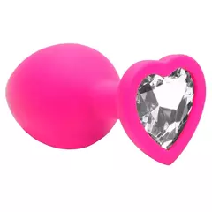 Plug Anal Silicone Coração M Sexy Import cor Pink