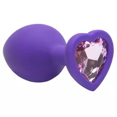 Plug Anal Silicone Coração M Sexy Import cor Roxo