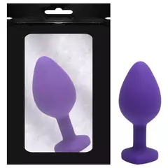 Plug Anal Silicone Coração M Sexy Import cor Roxo - comprar online