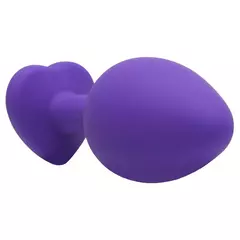 Plug Anal Silicone Coração M Sexy Import cor Roxo na internet