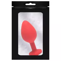 Plug Anal Silicone Coração M Sexy Import cor Vermelho