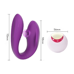 Vibrador de Casal Duplo com Controle Remoto Sem Fio (Recarregável cabo incluso) Cor Roxo - comprar online