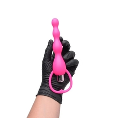 PLUG ANAL FEITO EM SILICONE CIRURGICO COM VIBRAÇÃO VIP MIX cor Pink - comprar online