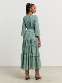 Vestido Longo Estampa Verde - comprar online