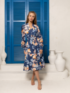 Vestido Floral Marinho - comprar online