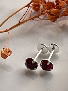 Abridor plata y cristal bordo - comprar online