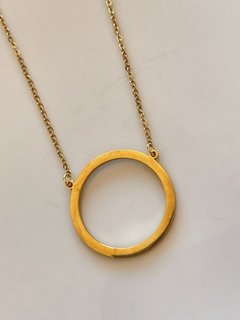 Colgante circulo acero dorado - comprar online