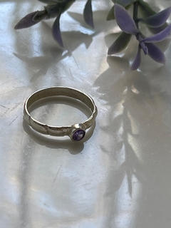 Imagen de Anillo Plata y cristal violeta