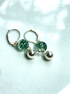 Aro plata y turmalina verde - Jash accesorios