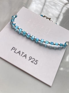 Pulserita plata y cristal - comprar online