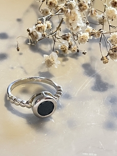 Anillo cristal negro