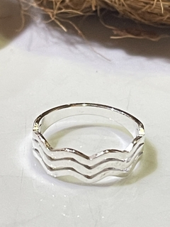 anillo acero blanco