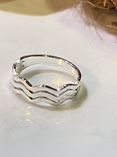 anillo acero blanco