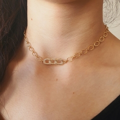 Colar Choker Elos Cravejados