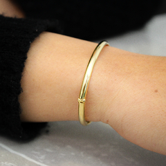 Pulseira Bracelete Dourado Liso