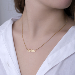 COLAR NOME FOLHEADO A OURO 18K - comprar online