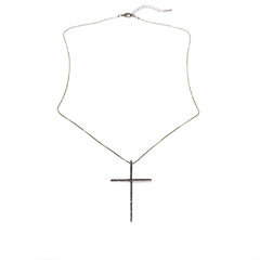 Colar Crucifixo Micro Zircônias Negras - comprar online