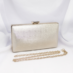 Bolsa Clutch Preta ou Dourada Melanie